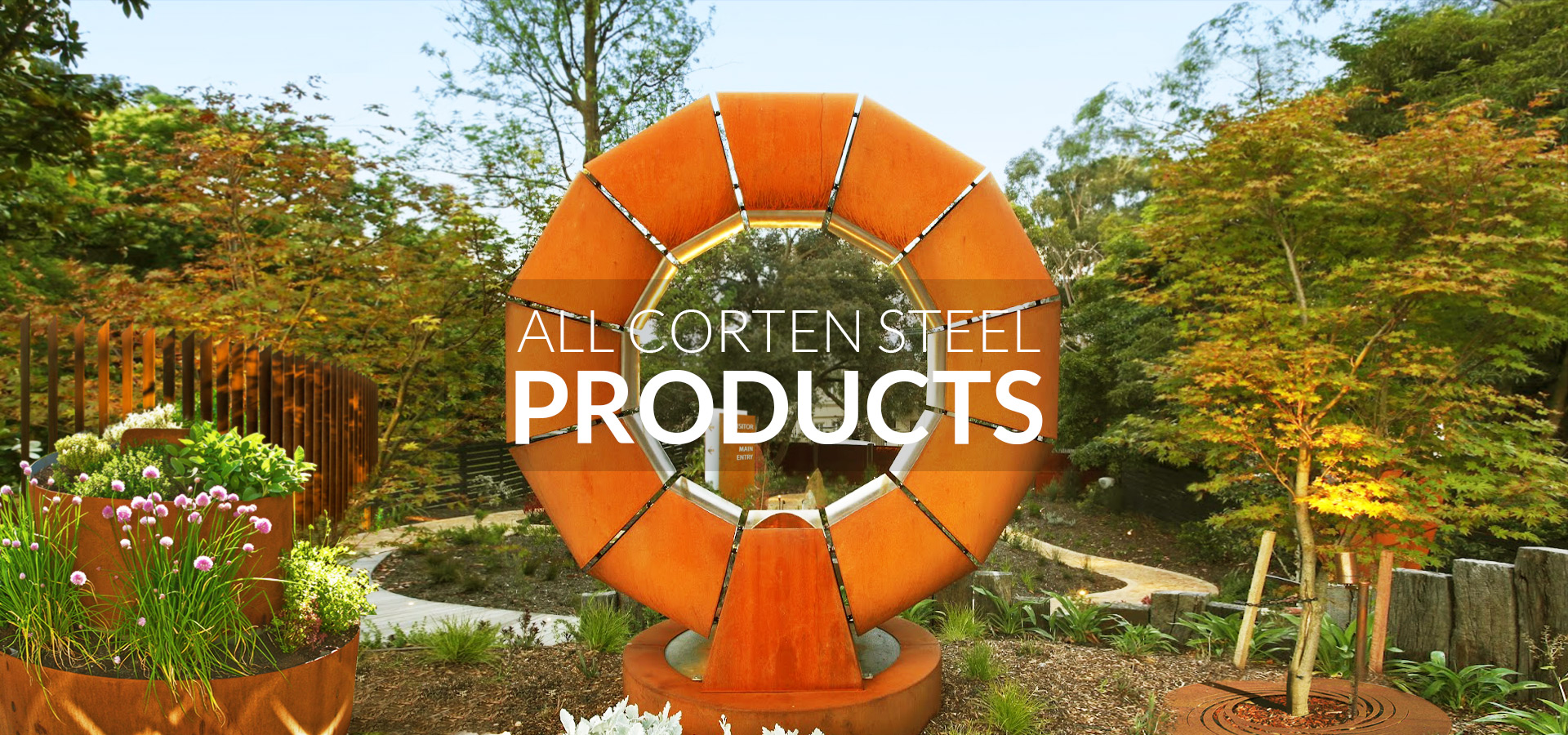 AHL corten steel metal art banner 04
